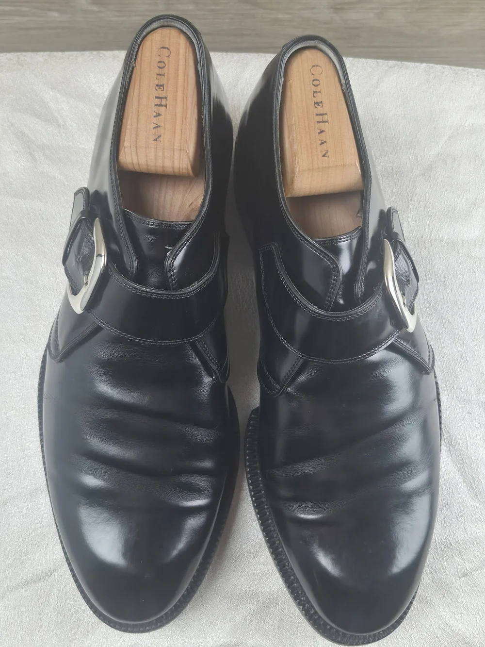 Cole Haan‎ Black Leather Monk Strap Dress Shoes Men's Size 11 D Single Buckle